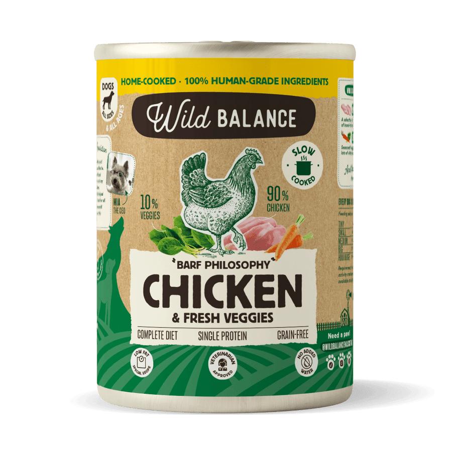 Lata Filosofía BARF de POLLO Wild Balance 400gr