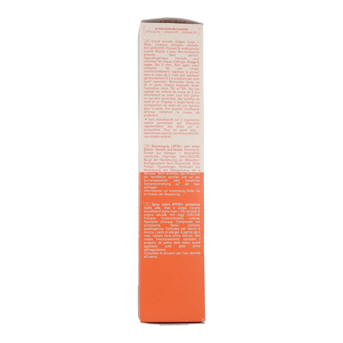 Spray solare viso e corpo spf 50+ Biarritz 150 ml