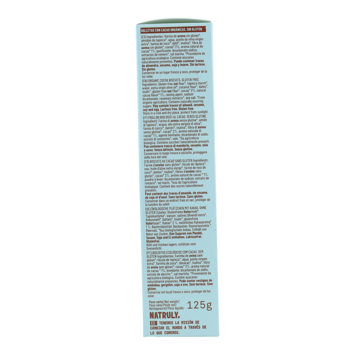 Biscotti al cacao BIO Natruly 125 g