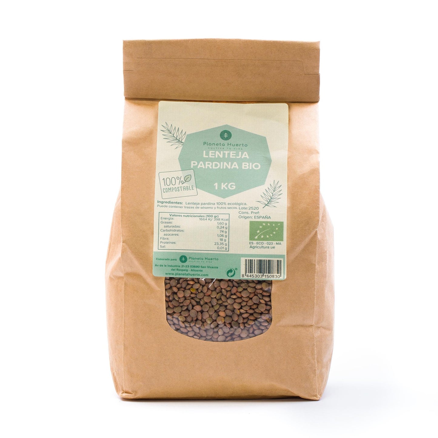 Lenteja Pardina ECO Planeta Huerto 1 kg