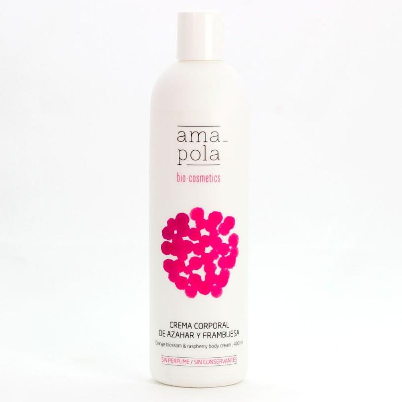 Crema corporal de azahar y frambuesa Amapola 400 ml