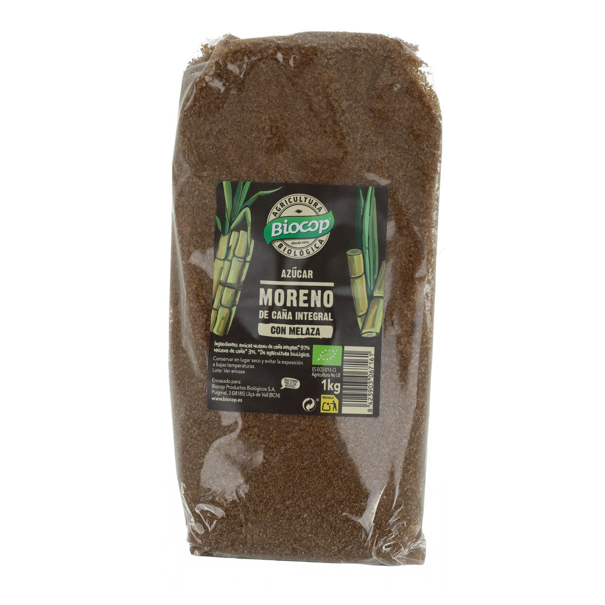 Zucchero di canna integrale con melassa biologico Biocop 1 kg