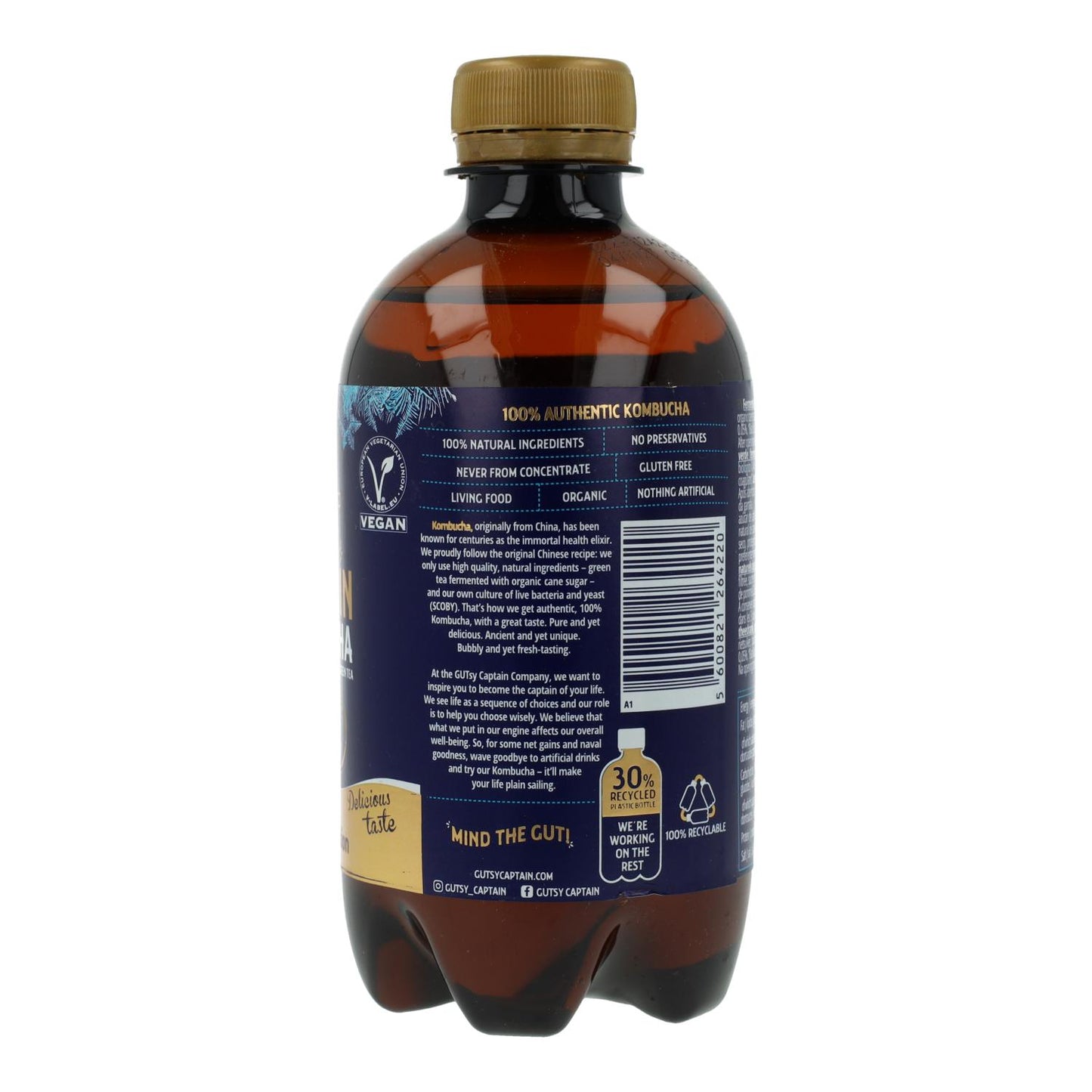 Captain Kombucha Apple & Cinnamon "Edicion Invierno" 400 Ml