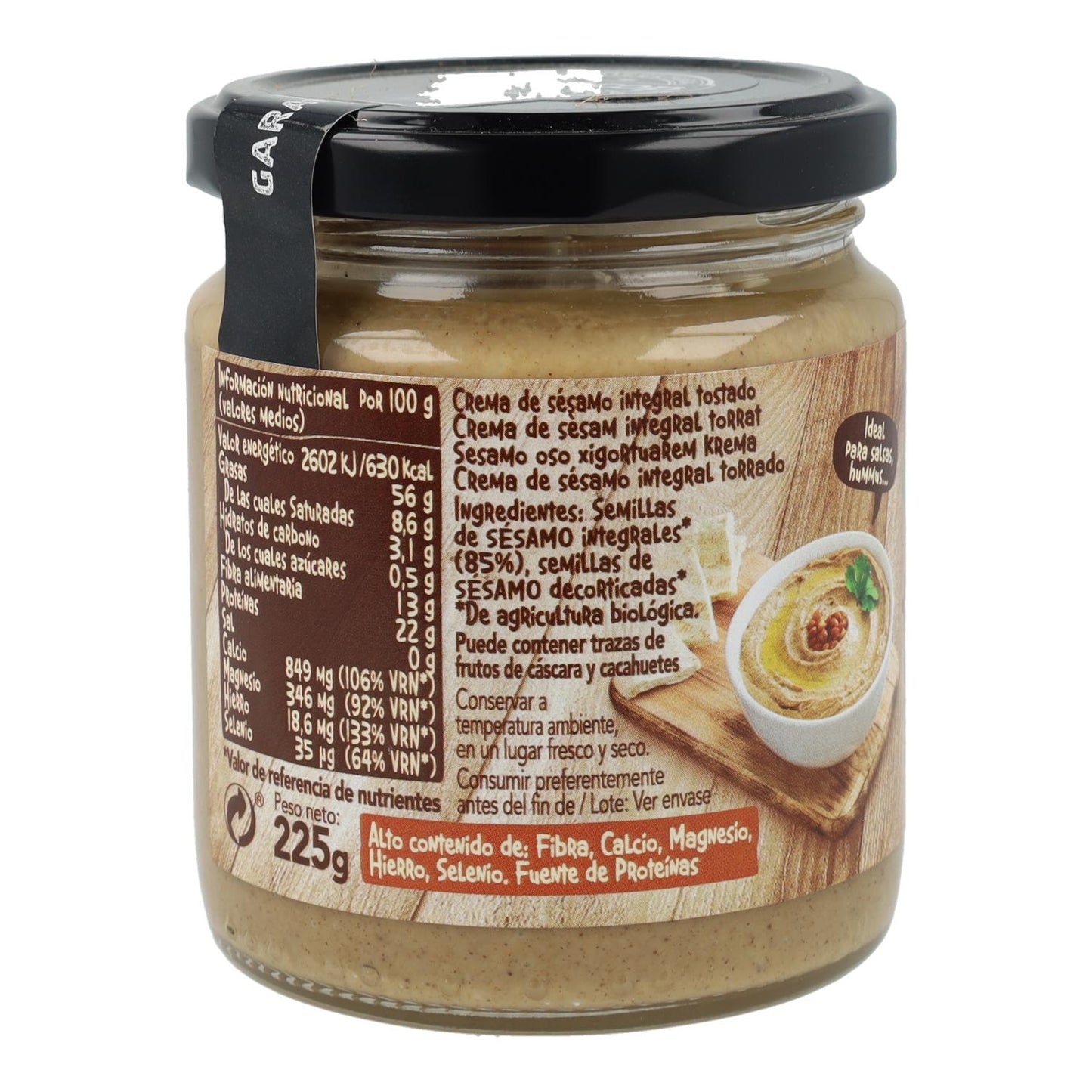 Tahin Integral Tostado sin sal Biocop 500 g
