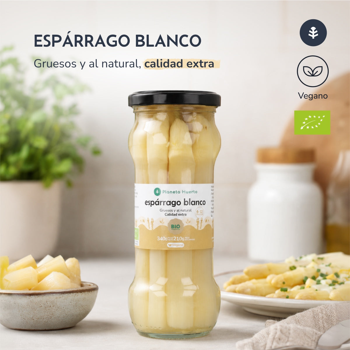 Asparagi bianchi grossi ECO Planeta Huerto 340 g