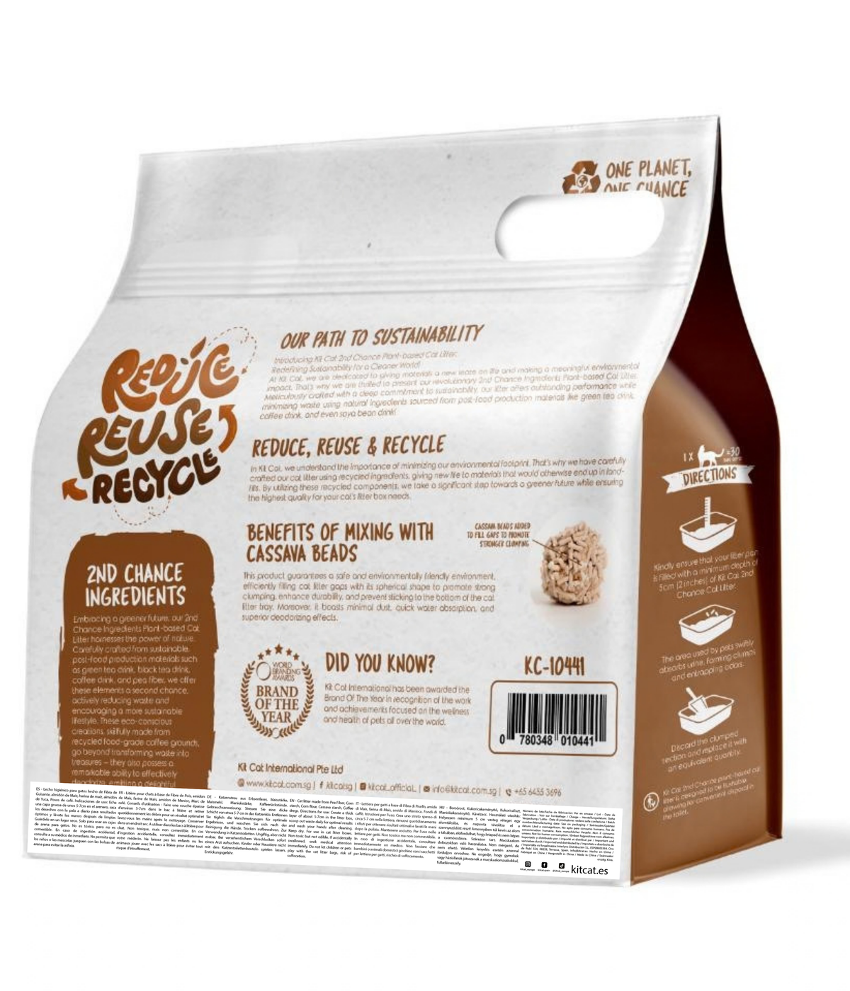 Kit Cat Arena Eco 2nd Chance - Coffee Beans (Natural) 2,5 Kg Semi di caffè, piselli e manioca