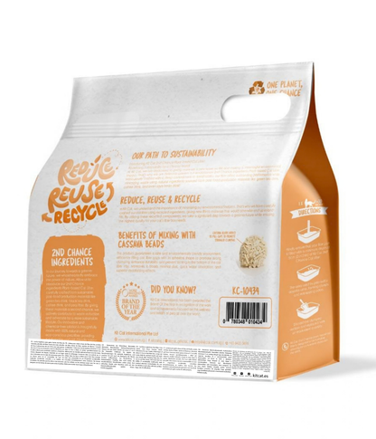 Kit Cat Arena Eco 2nd Chance - Fibra di piselli (originale) 2,5 kg Buccia di piselli e manioca