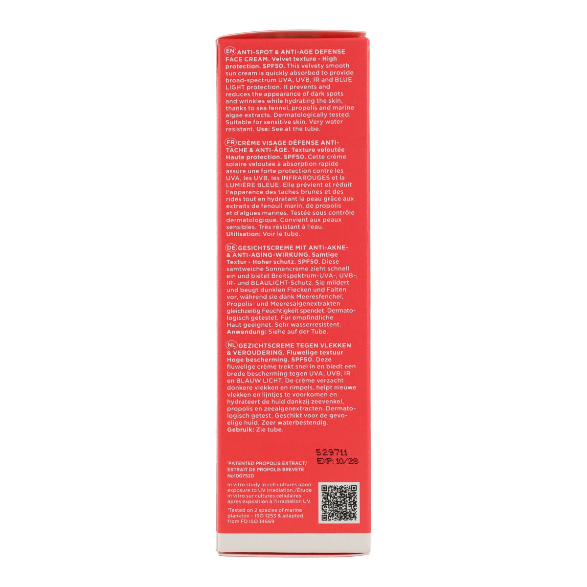 Crema solare anti-macchie SPF50 Apivita 50 ml