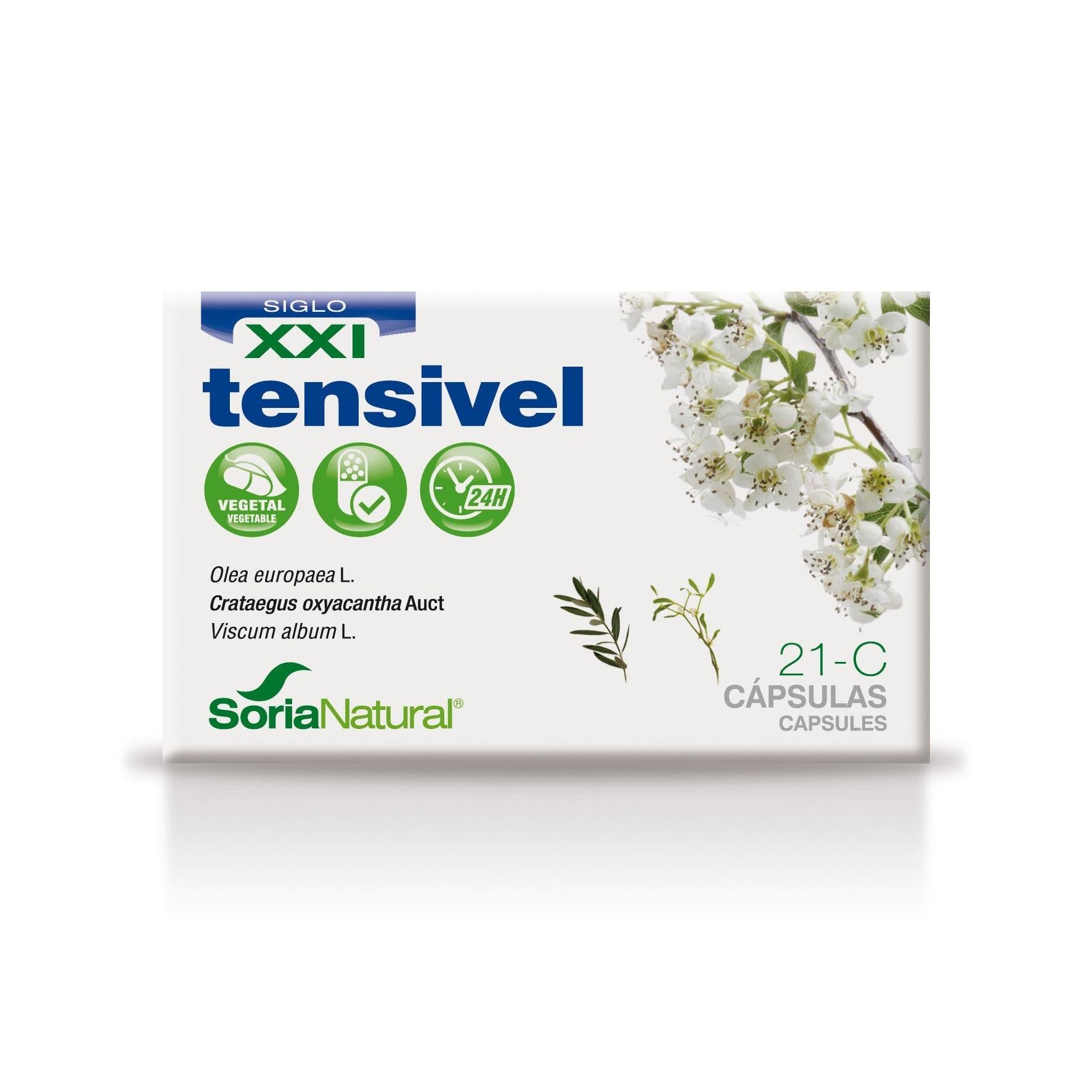 21-C Tensivel liberación prolongada Soria Natural, 30 cápsulas