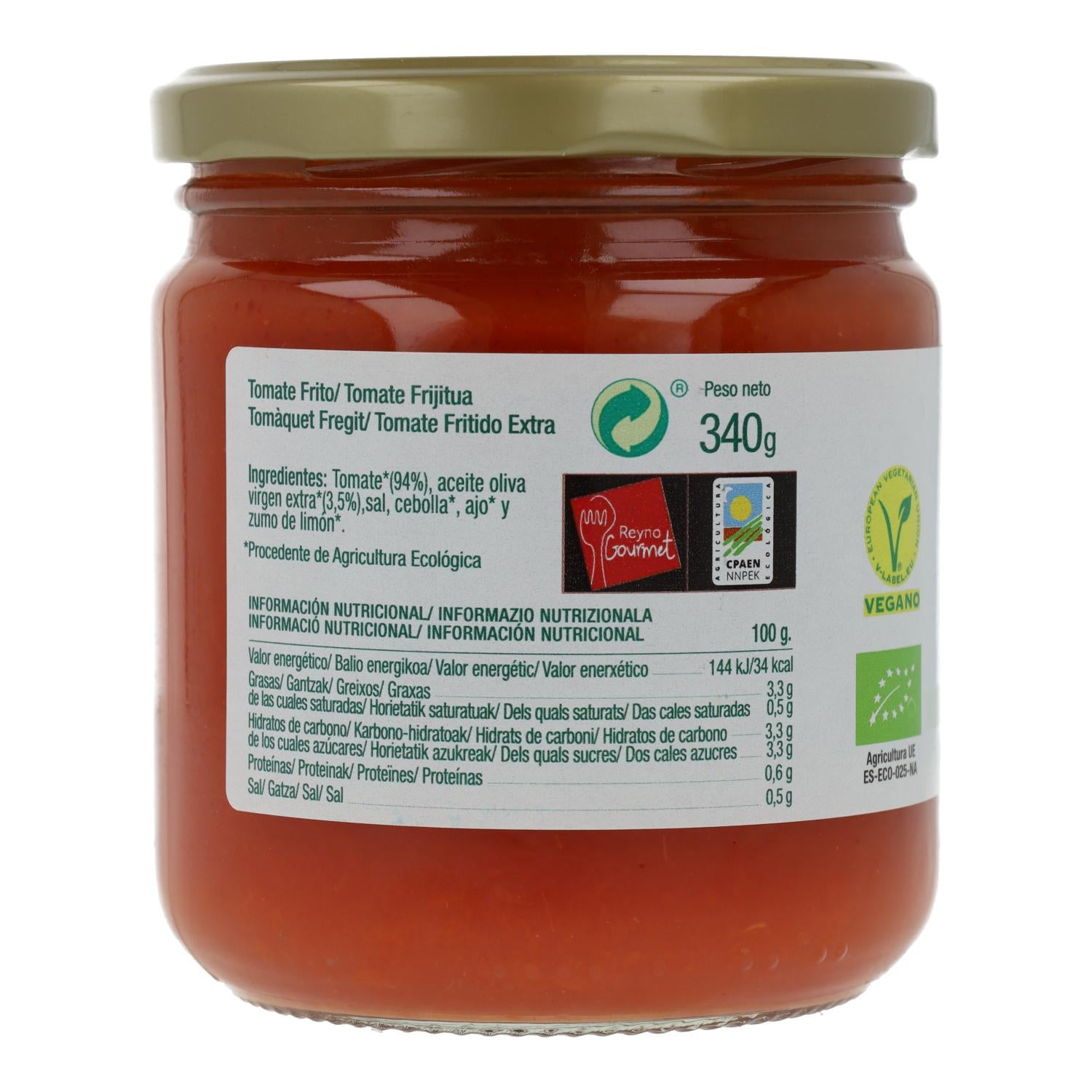 Pack 6x Tomate Frito BIO Casero Sin Azúcar Ékolo 340 g