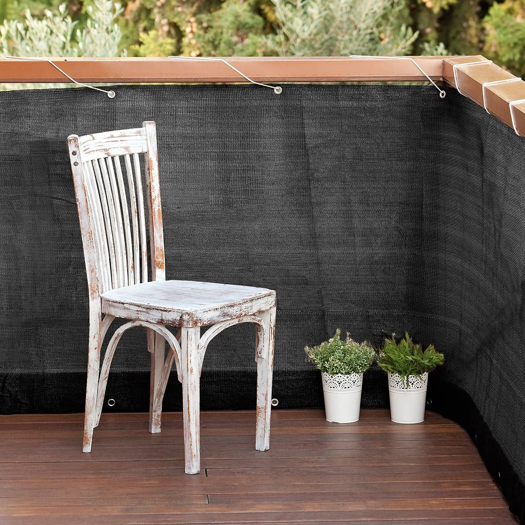Malla balcón Easy antracita 0,9x5 m Nortene