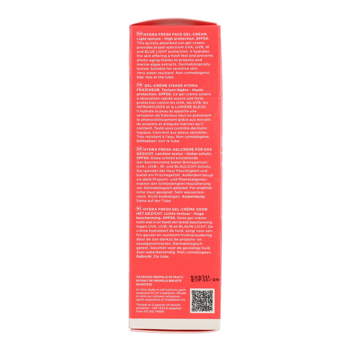 Gel crema solare Hydra Fresh SPF50 Apivita 50 ml