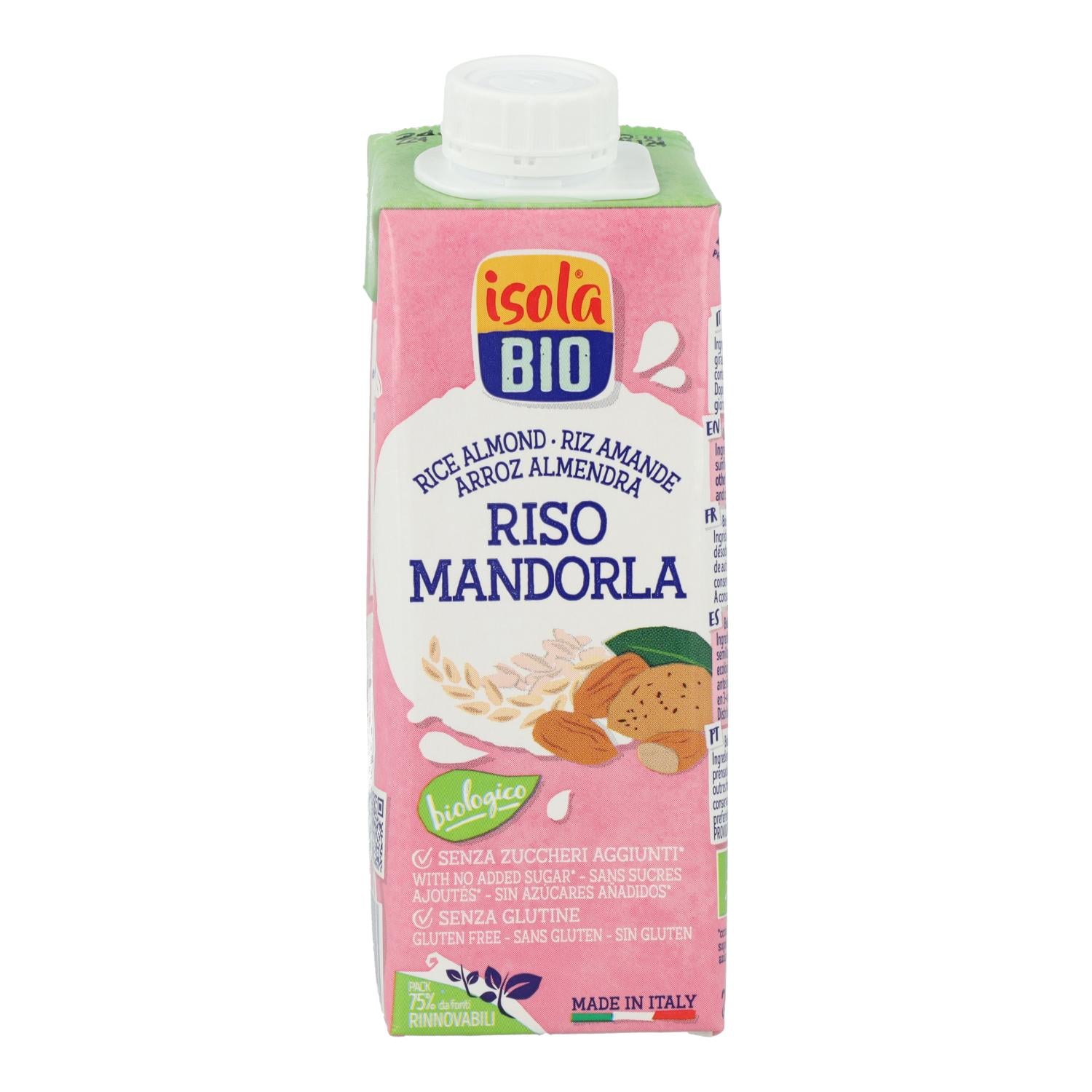 Pack 24 uds Bebida de Arroz y Almendras Bio Isola BIO 250 ml