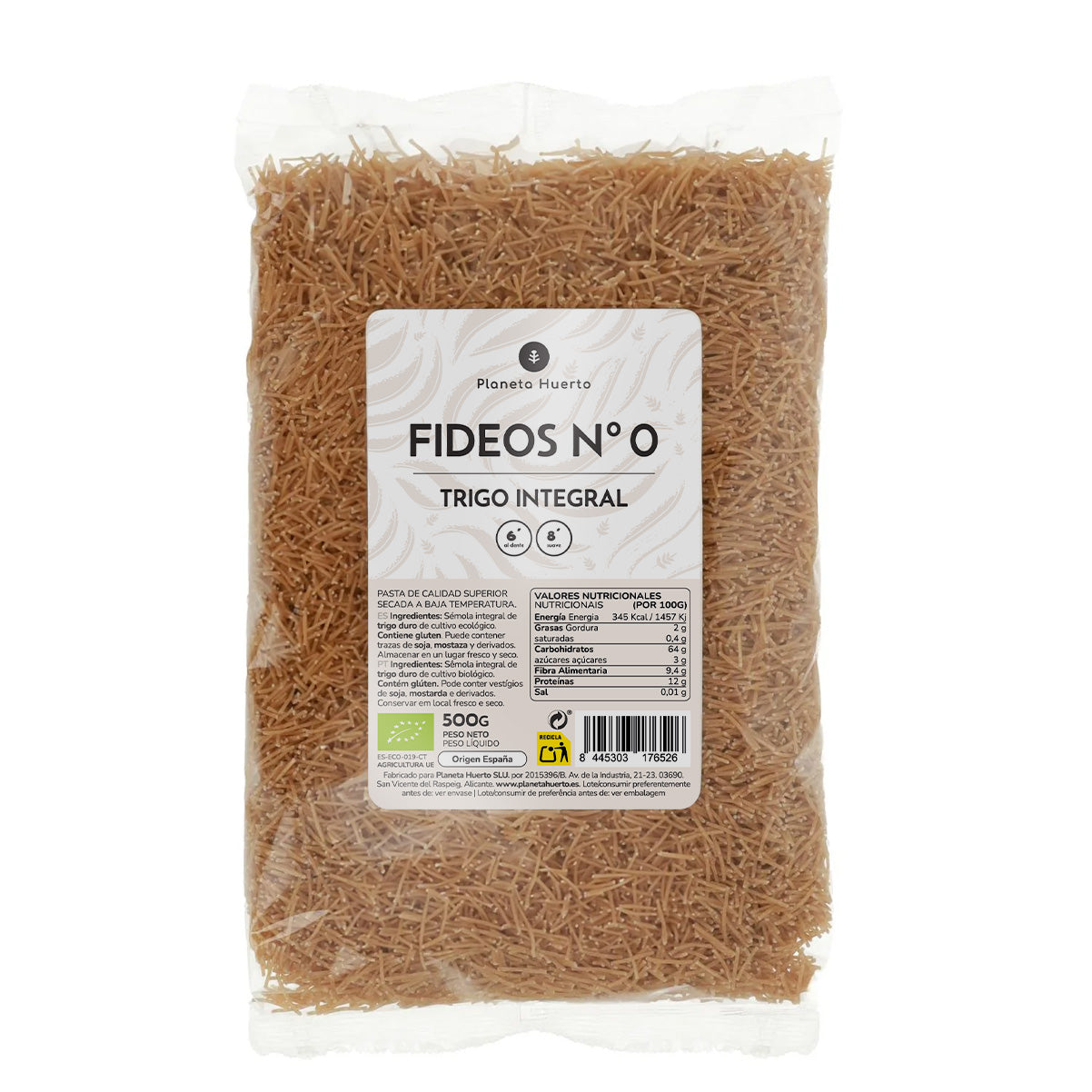 Tagliatelle integrali nº0 ECO Planeta Huerto 500gr