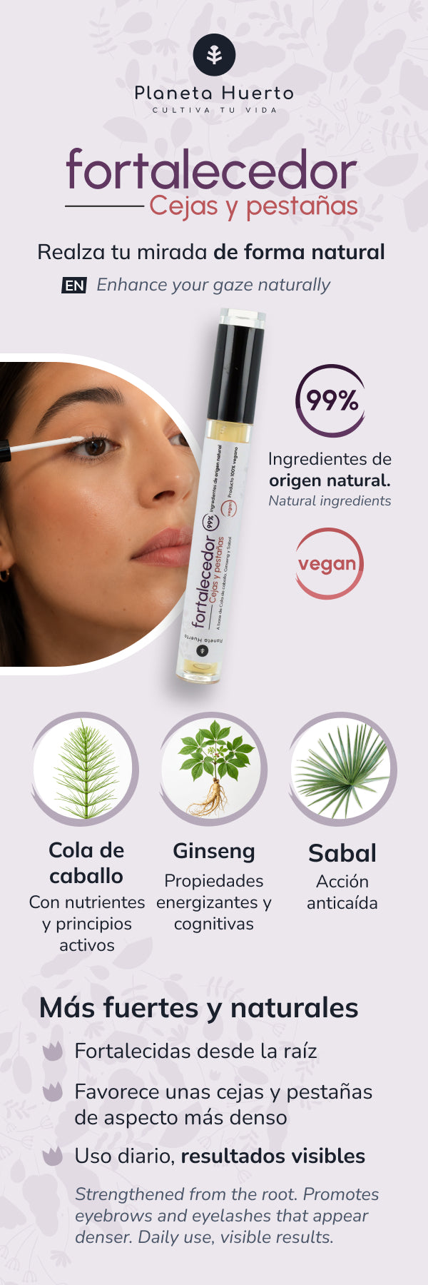 Rinforzatore di ciglia e sopracciglia Planet Orchard 5 ml
