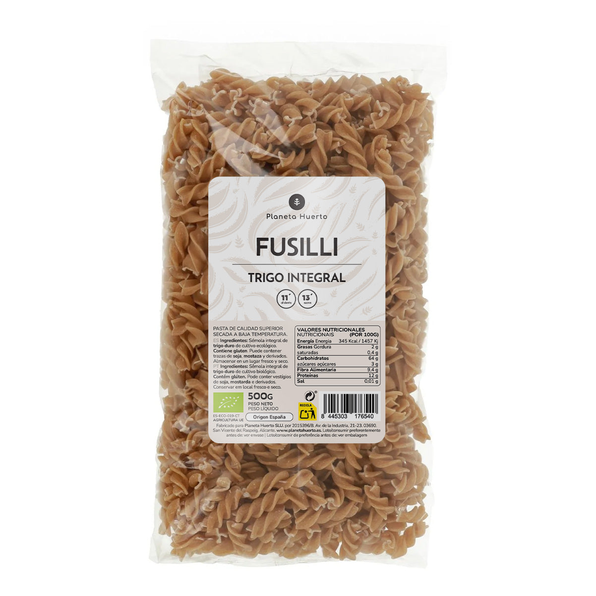 Fussilli integrali ECO Planeta Huerto 500gr