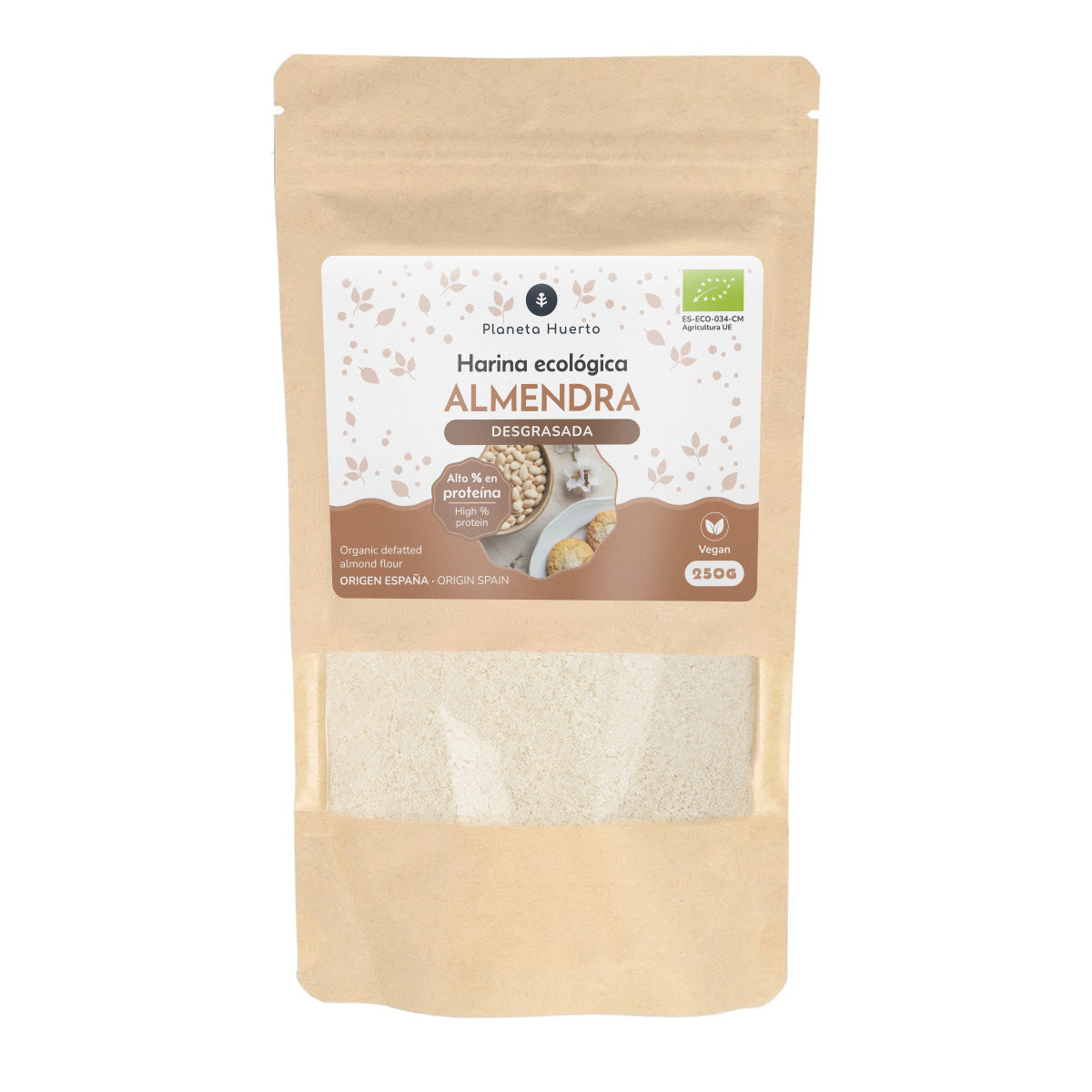 Farina di mandorle sgrassata (proteina di mandorle) ECO Planeta Huerto 250 g