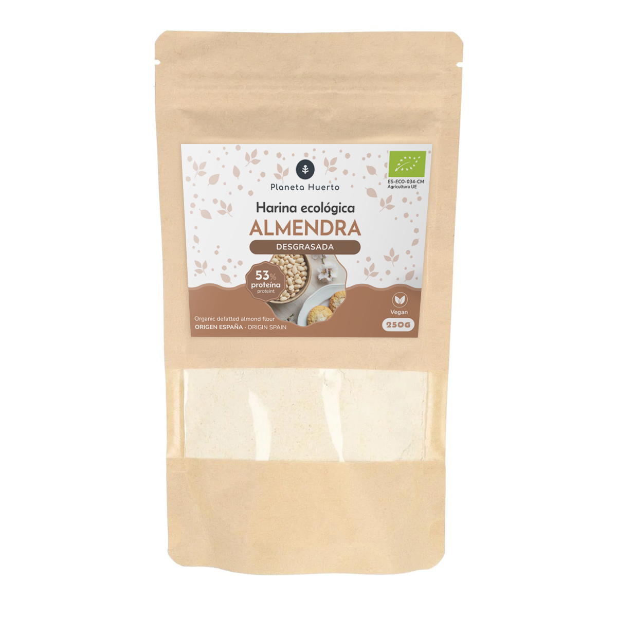Farina di mandorle sgrassata (proteina di mandorle) ECO Planeta Huerto 250 g
