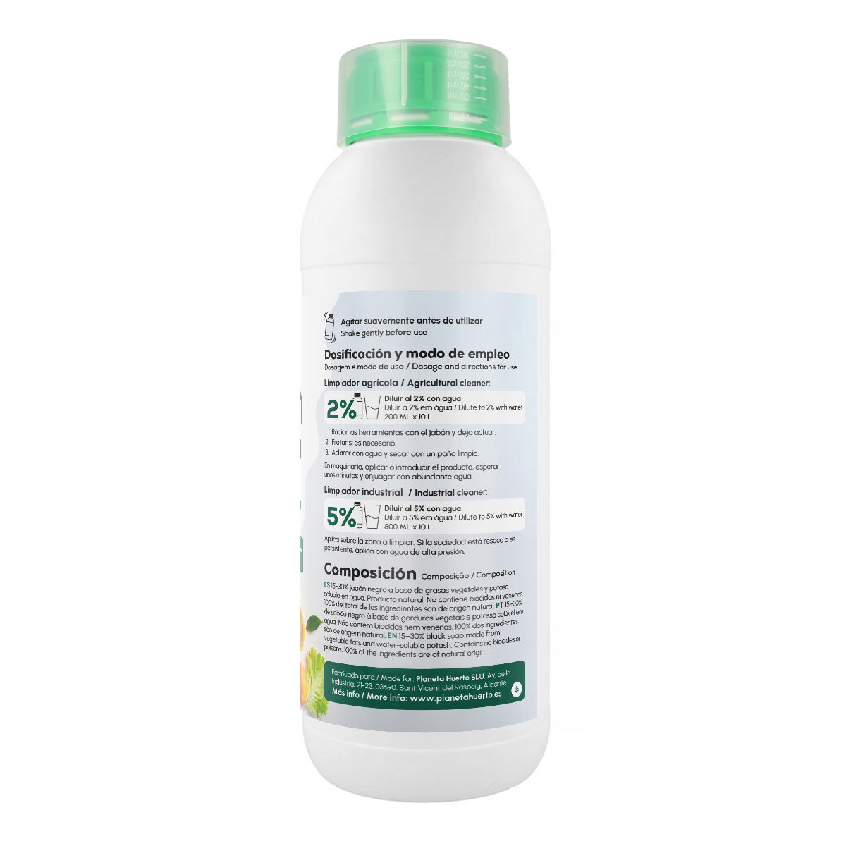 Sapone potassico Nero Planeta Huerto 1 L