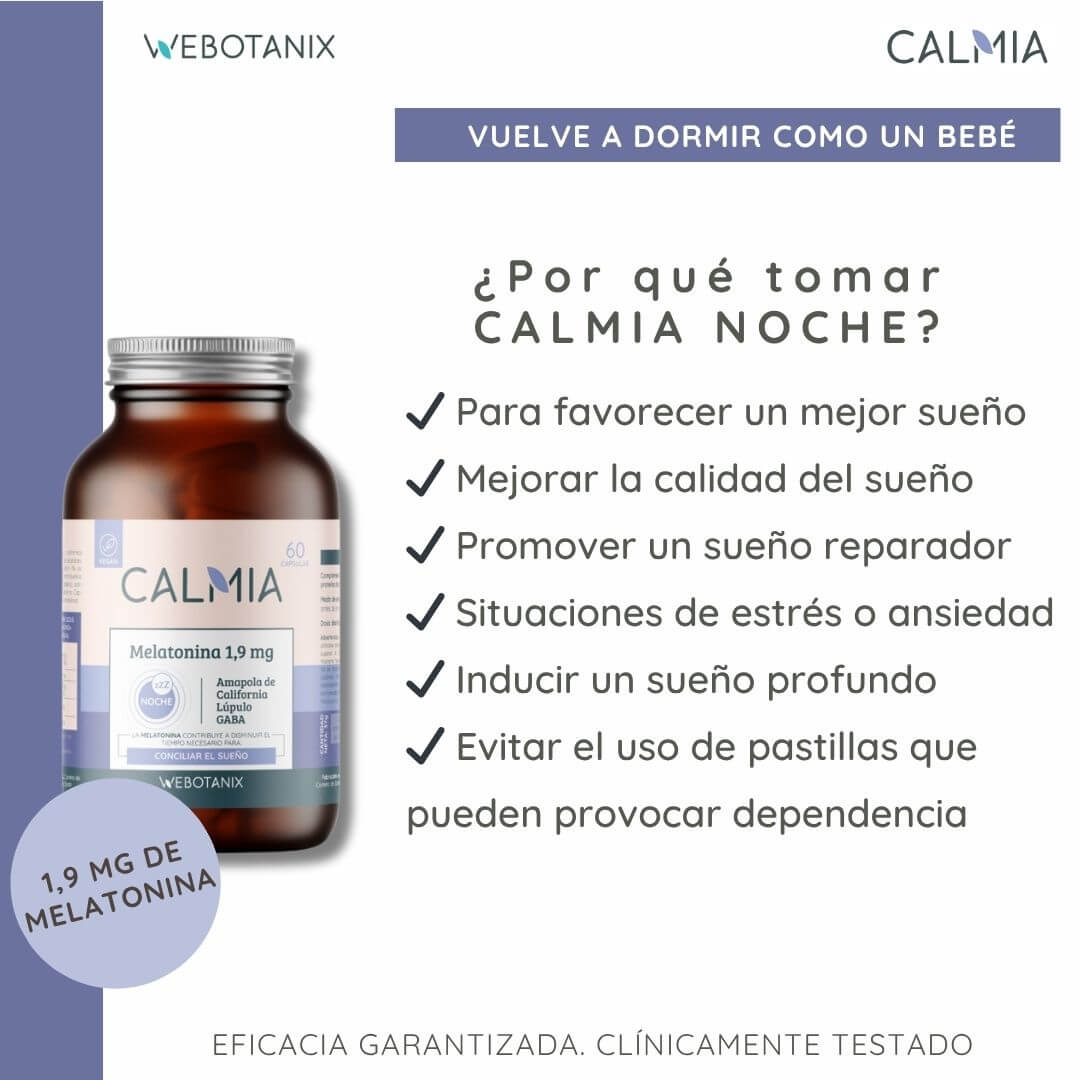 Calmia Noche Melatonina 1,9 mg  WeBotanix 60 capsule