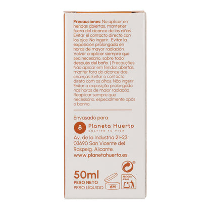 Crema solare protettiva per il viso 100% minerale SPF50 Planeta Huerto 50 ml