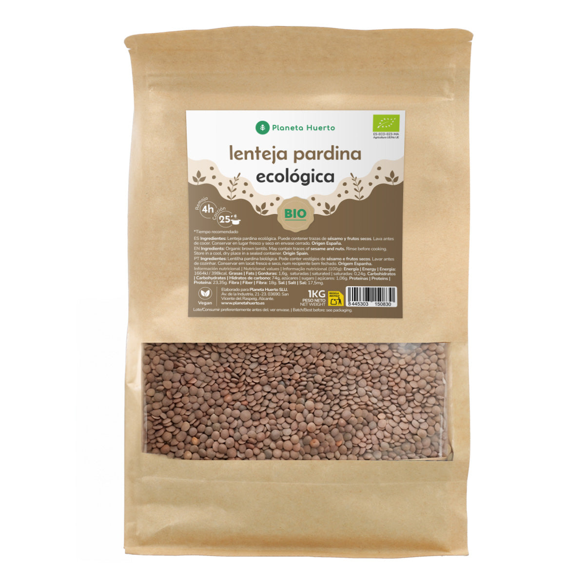 Lenticchie Pardina ECO Planeta Huerto 1kg