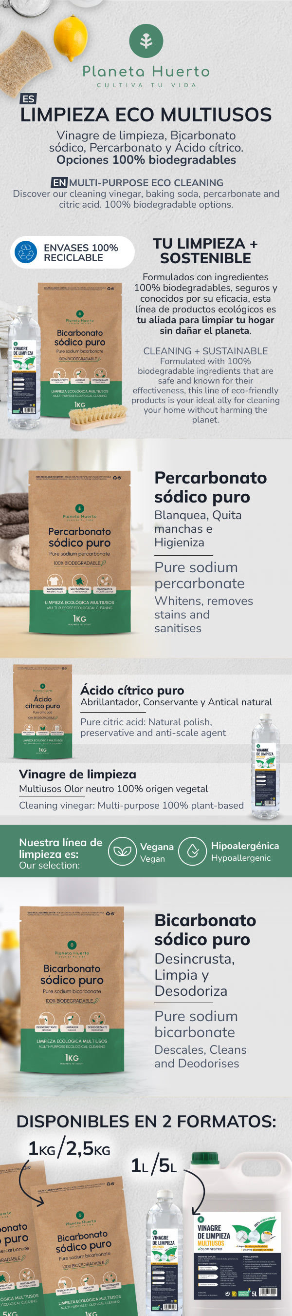 Acido citrico Planeta Huerto 1 Kg