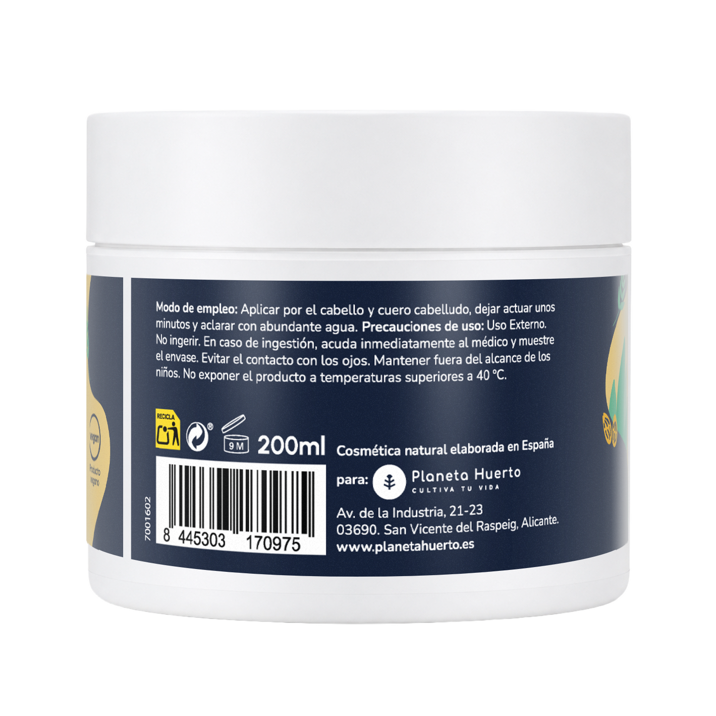 Planet Orchard Maschera idratante metodo ricci 200 ml