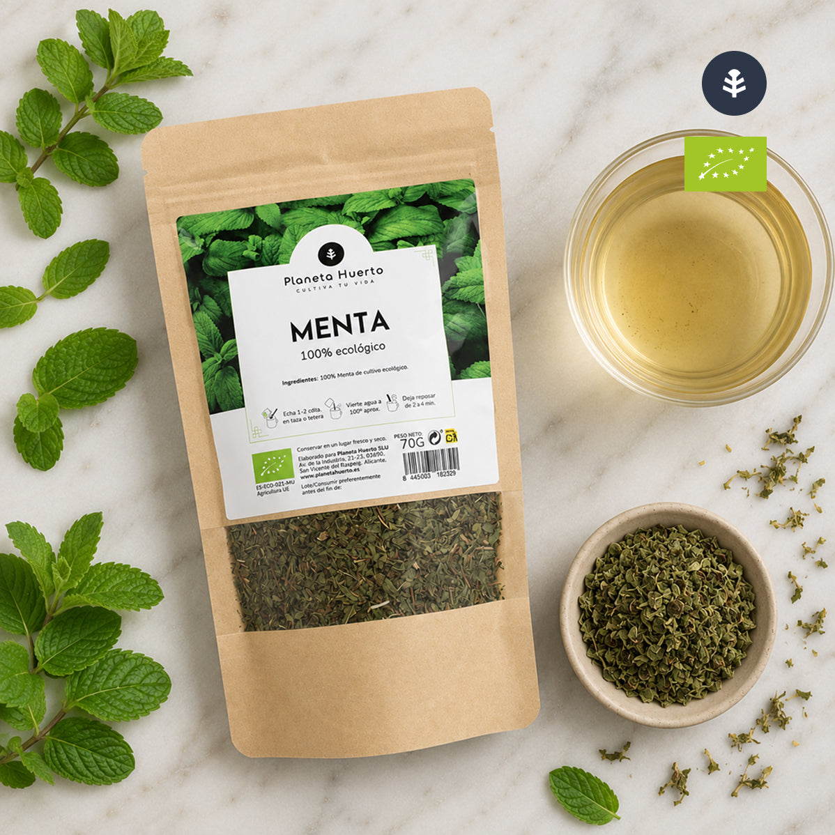 Infuso di menta piperita ECO Planeta Huerto 70g