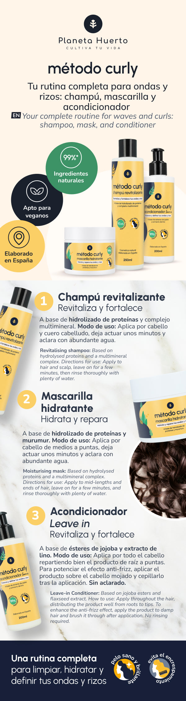 Balsamo leave in Curly Method Planet Orchard 200 ml