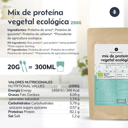 Miscela proteica vegana per sportivi Planeta Huerto 250 g