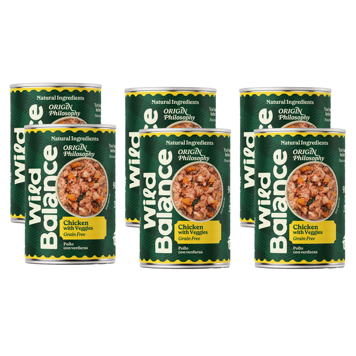 Confezione di pollo barf per cani 6 x 400 g Wild Balance