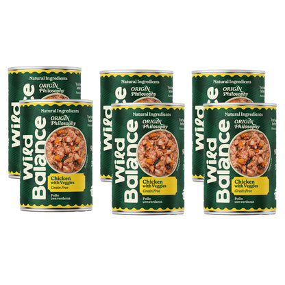 Confezione di pollo barf per cani 6 x 400 g Wild Balance