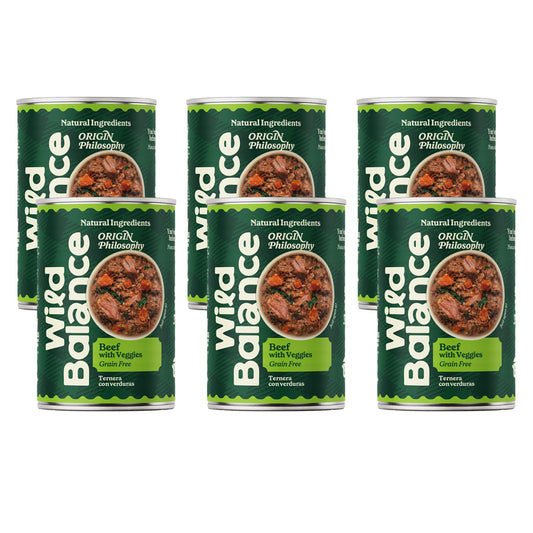 Confezione di carne di vitello barf per cani 6 x 400 g Wild Balance