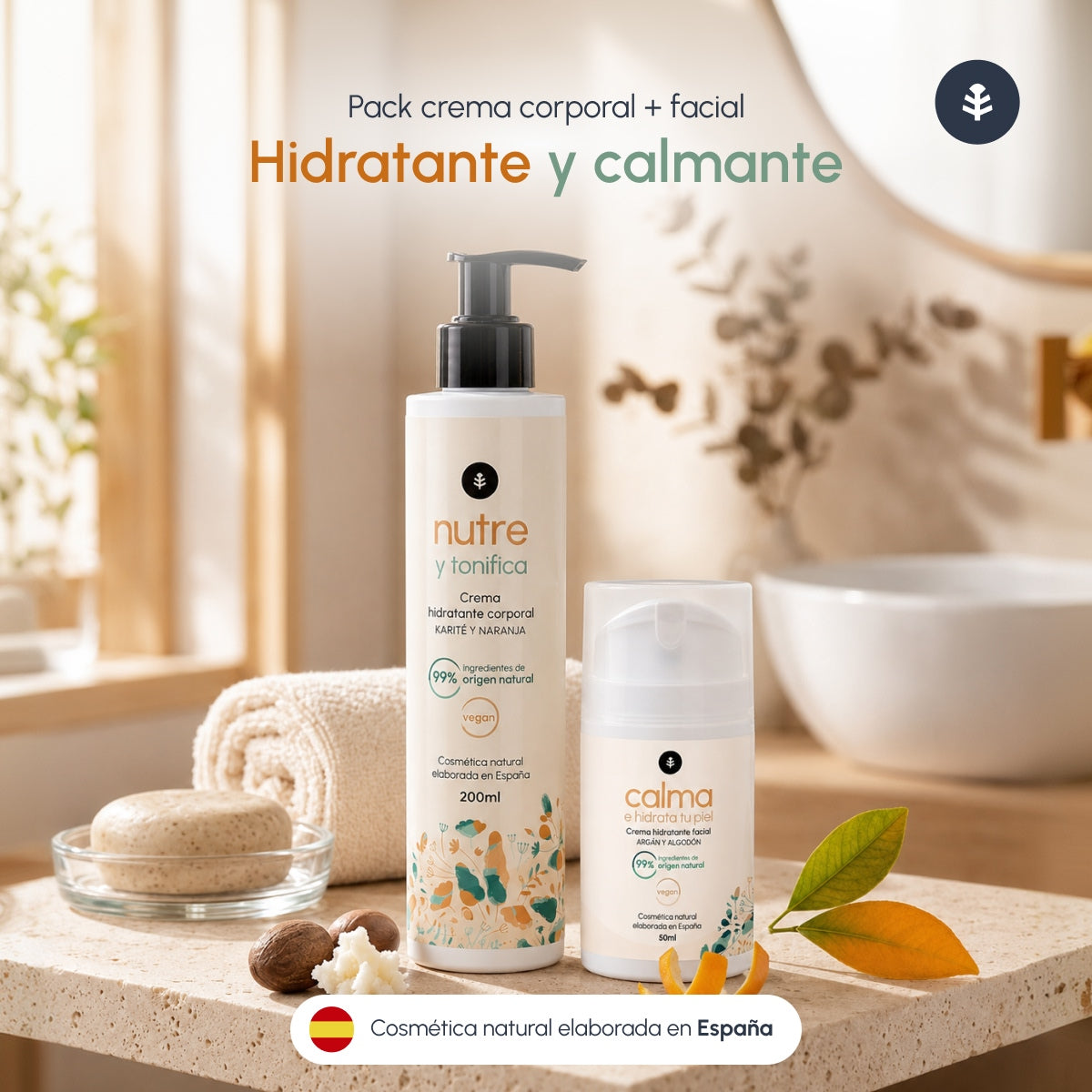 Crema idratante corpo al burro di karité e arancia Planeta Huerto 200 ml