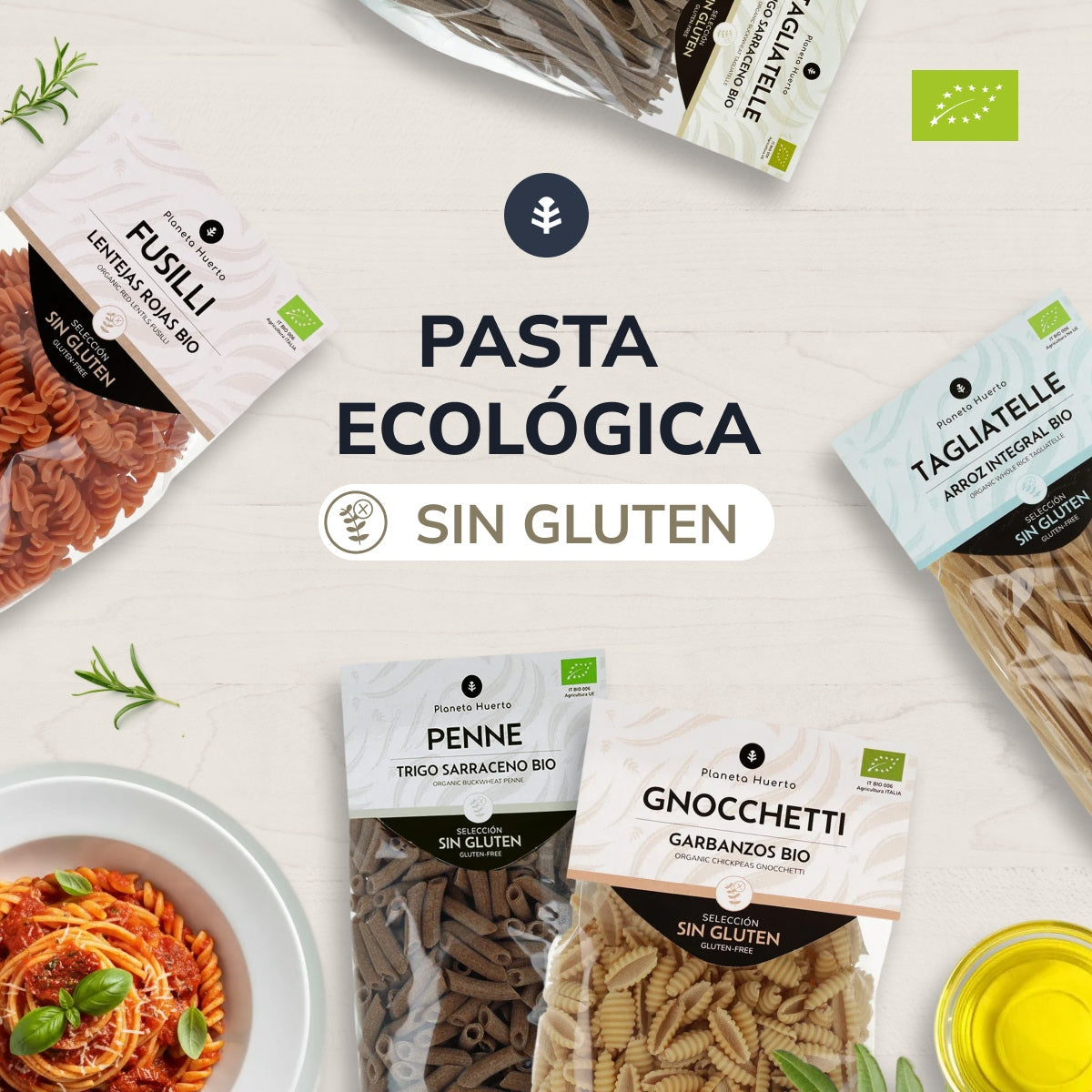 Maccheroni di riso integrale ECO senza glutine Planeta Huerto 500 g