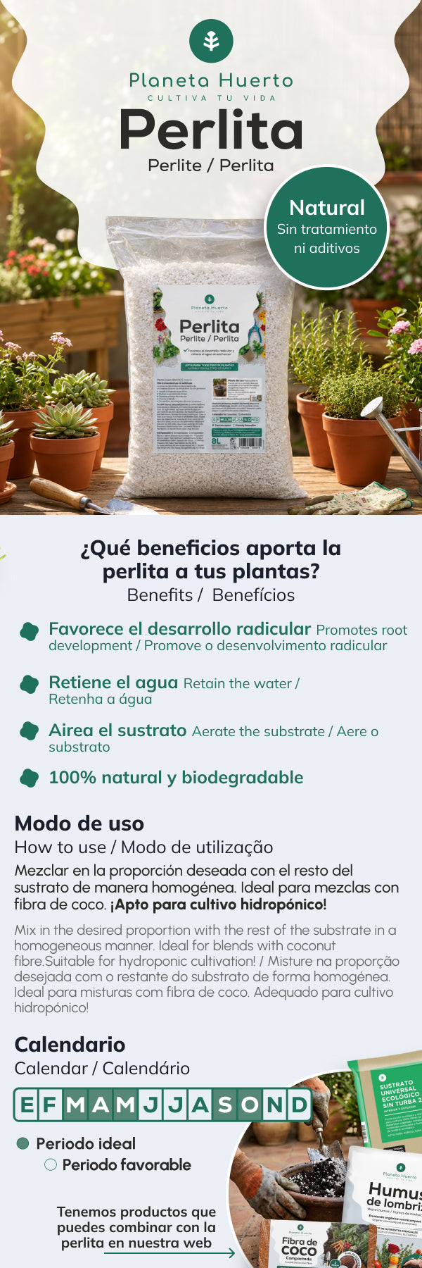 Perlite Planeta Huerto 8 litri