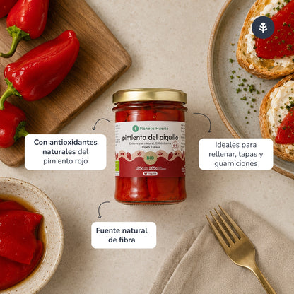 Peperoni piquillo interi ECO Planeta Huerto 185 g