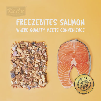 Kit Cat FreezeBites - Salmone 15 g Snack liofilizzato naturale per gatti