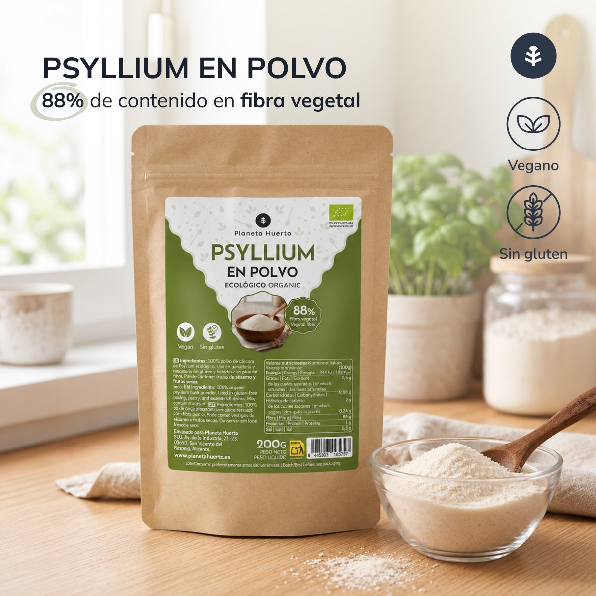 Psillio in polvere Eco Planeta Huerto 200 g