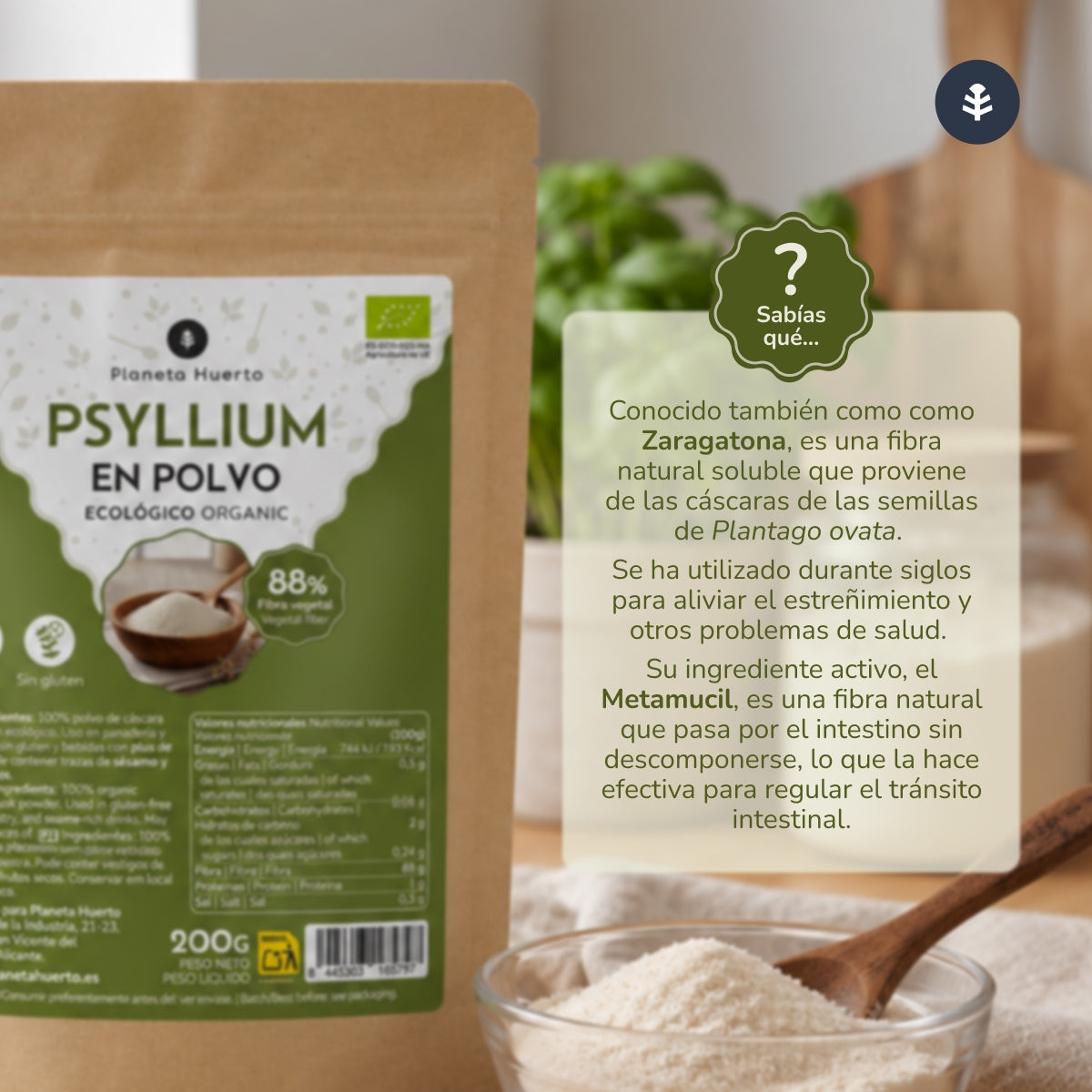 Psillio in polvere Eco Planeta Huerto 200 g