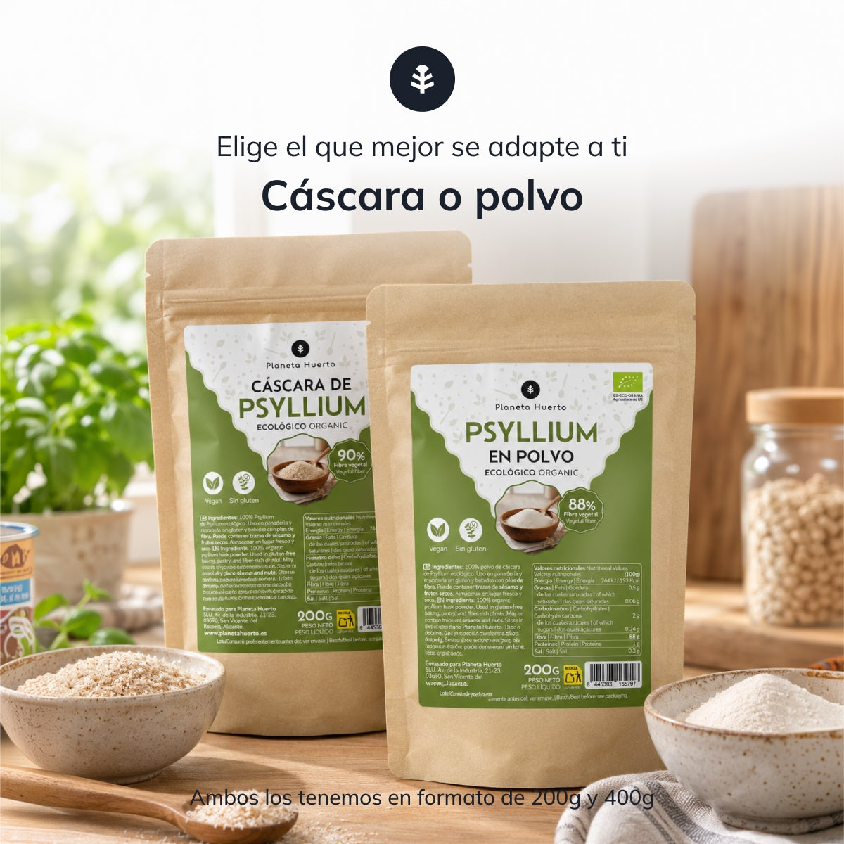 Frusta di psillio ECO Planeta Huerto 200 g