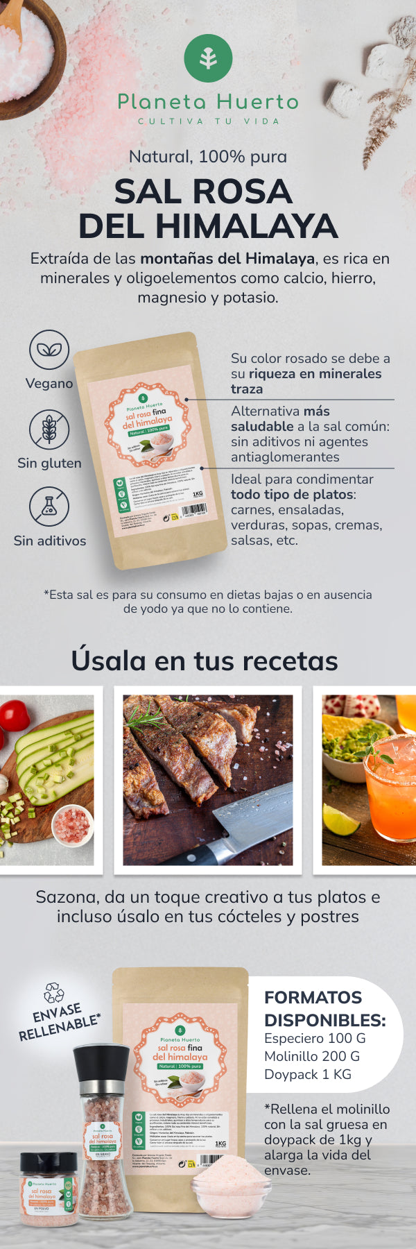 Macina sale rosa ECO Planeta Huerto 200g