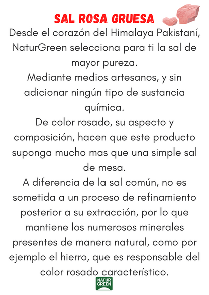 Sale rosa dell'Himalaya grosso Naturgreen 500 g