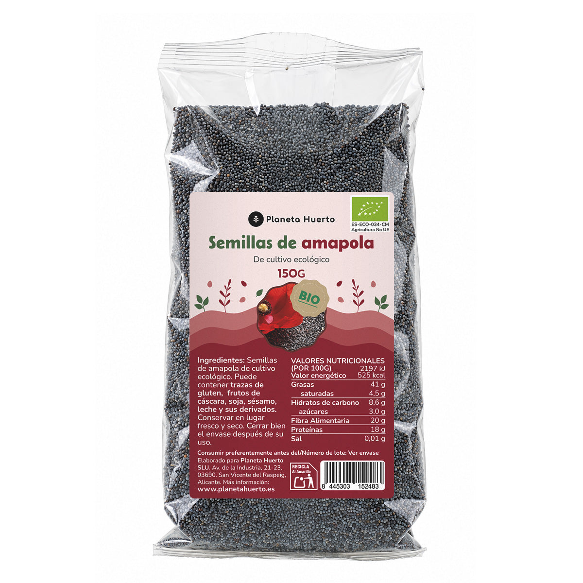 Semi di papavero ECO Planeta Huerto 150 g