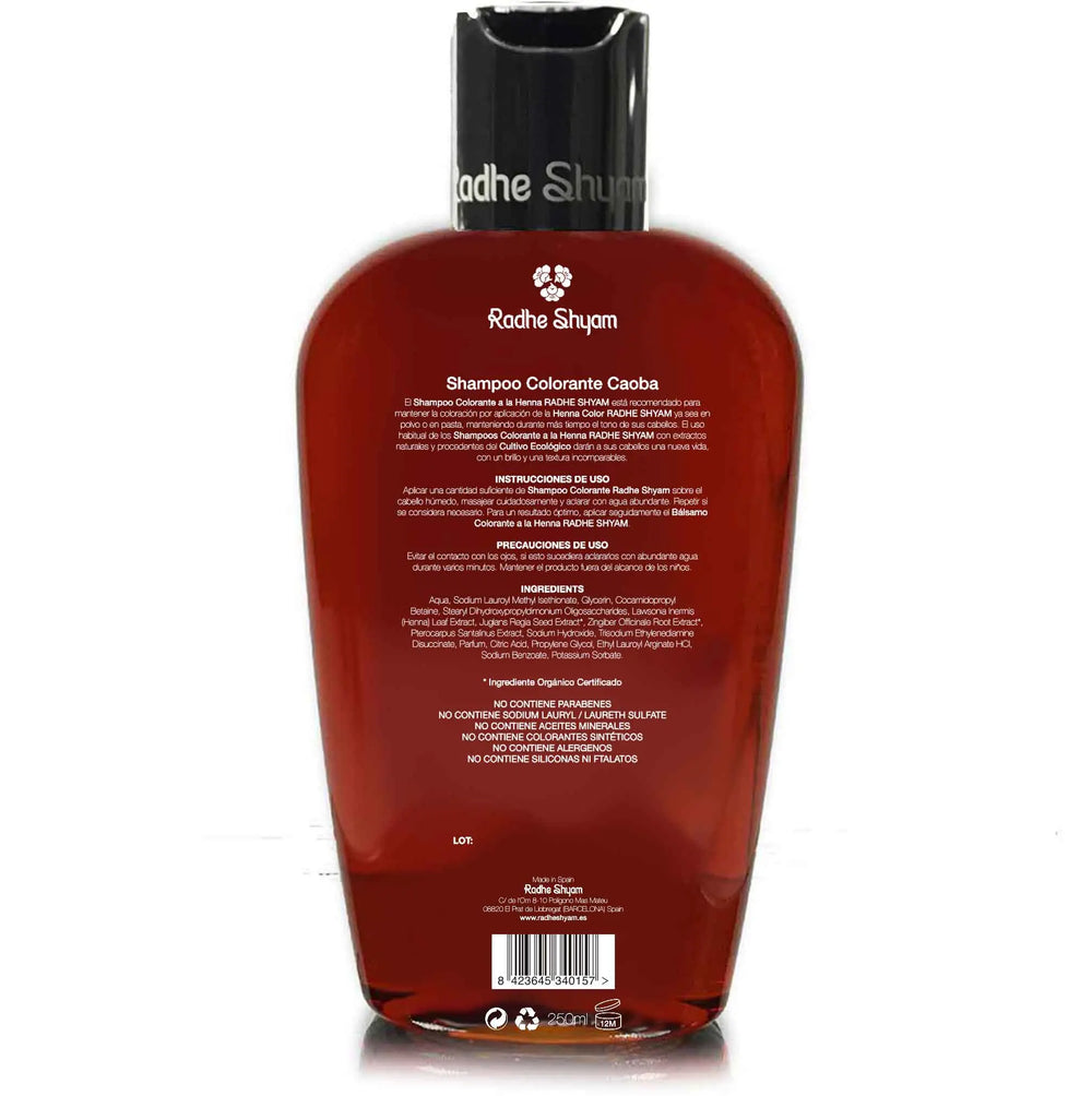Shampoo all'henné mogano colorante Radhe