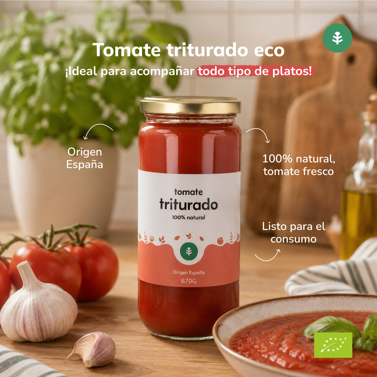 Pomodoro schiacciato ECO Planeta Huerto 670 g