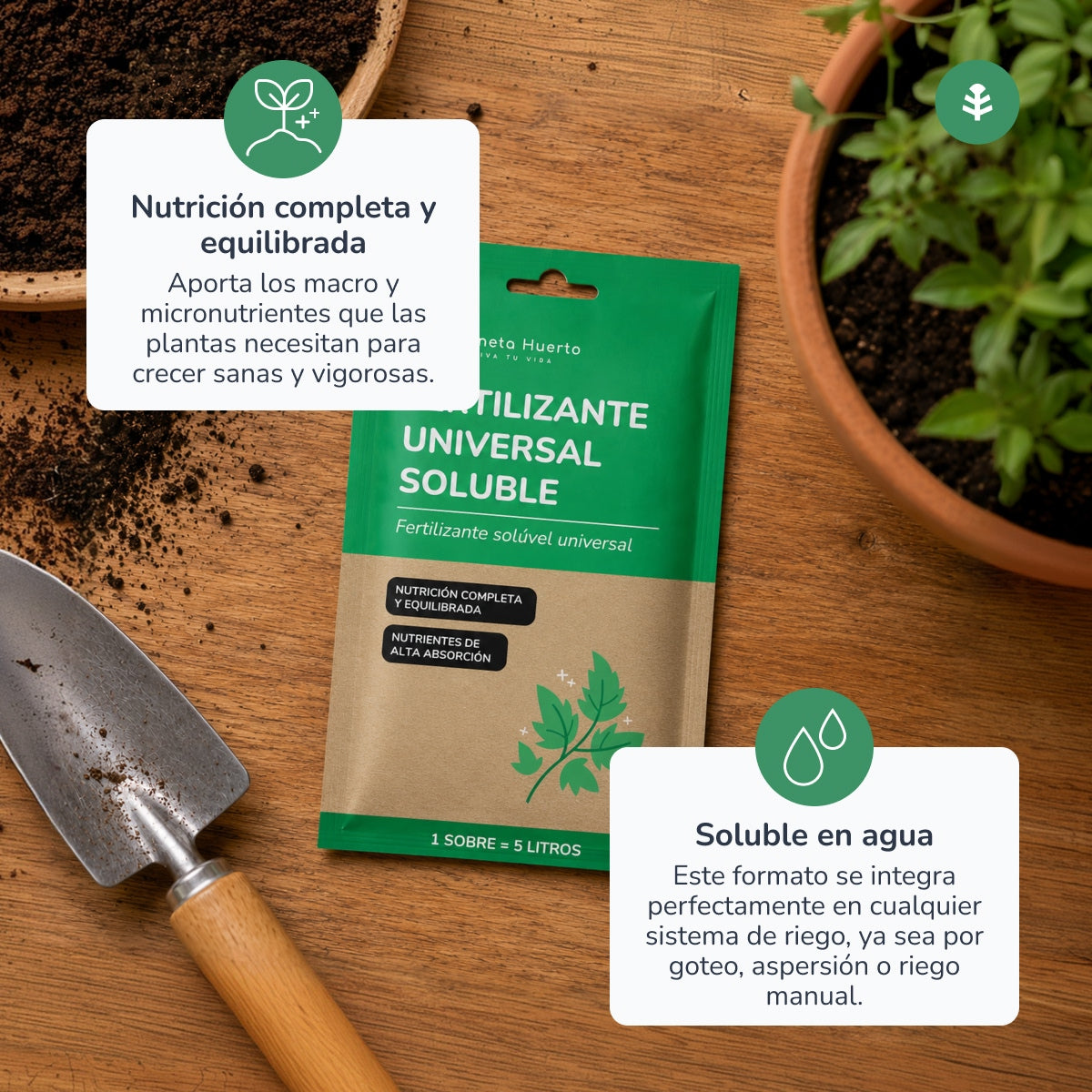 Fertilizzante universale Planeta Huerto Bustina da 5 L