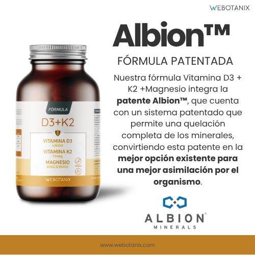 Vitamina D3 4000 UI + K2 + Magnesio Formula Vegan, WeBotanix